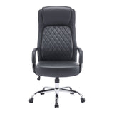 Scaun de birou managerial Venza, piele PU, 70x65x124 cm - Negru