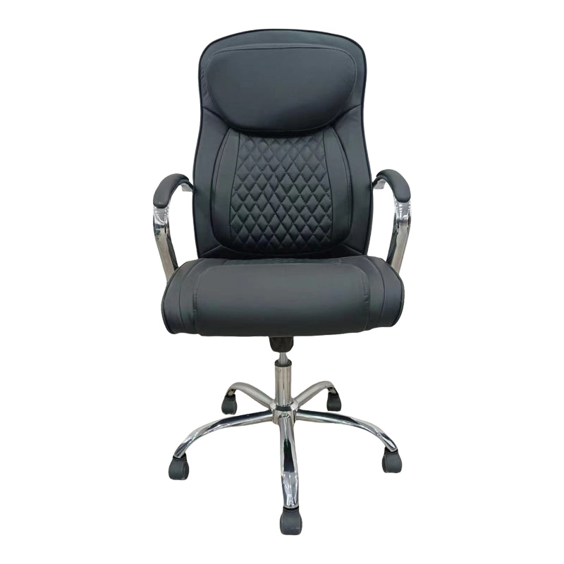 Scaun de birou director cu design matlasat, Negru, 62x70x116 cm