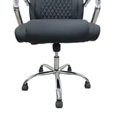 Scaun de birou director cu design matlasat, Negru, 62x70x116 cm