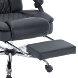 Scaun de birou director Thrive Premium Quality mecanism de masaj cu spate incalzit pu, Negru, 66x70x112 cm