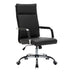 Scaun de birou directorial cu rotile Mavel, Negru, 55x62x100-110 cm