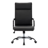 Scaun de birou directorial cu rotile Mavel, Negru, 55x62x100-110 cm