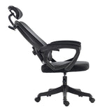 Scaun de birou directorial Exeter, 50x58x129 cm - Negru