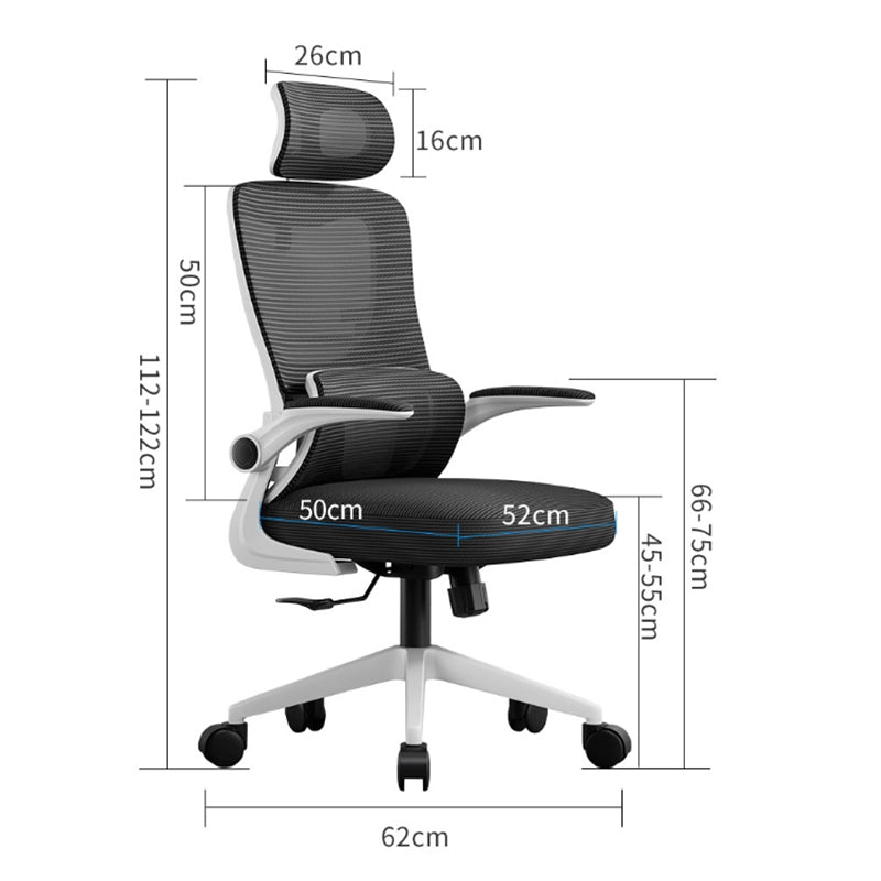 Scaun de birou directorial Mainz, 50x60x122 cm - Alb-Gri