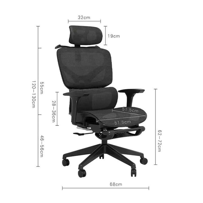 Scaun de birou directorial Vigo, 52x70x124 cm - Gri