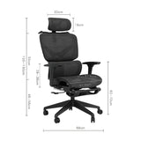 Scaun de birou directorial Vigo, 52x70x124 cm - Negru