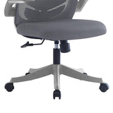 Scaun de birou Enrich cu plasa din material textil  100x200 - Gri