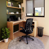 Scaun de birou Enrich cu plasa din material textil  100x200 - Negru