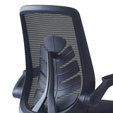 Scaun de birou Enrich cu plasa din material textil  100x200 - Negru