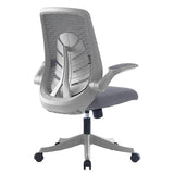 Scaun de birou Enrich cu plasa din material textil  100x200 - Gri