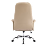 Scaun de birou managerial Derjio, piele PU, 68x66x115 cm - Bej