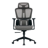 Scaun de birou ergonomic Ergo Flow, Negru-Gri, 73x64x112-135 cm