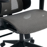 Scaun de birou ergonomic Ergo Flow, Negru-Gri, 73x64x112-135 cm