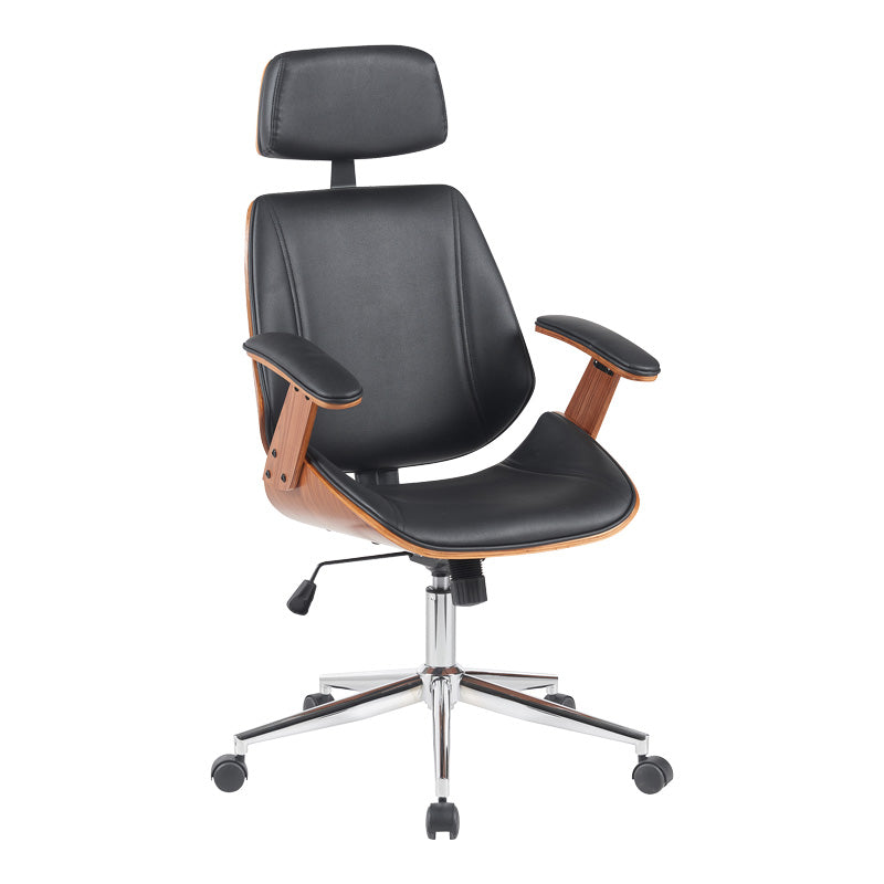 Scaun de birou directorial Fetseno, piele PU, 53x56x124 cm - Scaun de birou directorial Fetseno, piele PU, 53x56x124 cm