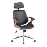 Scaun de birou directorial Fetseno, piele PU, 53x56x124 cm - Scaun de birou directorial Fetseno, piele PU, 53x56x124 cm