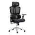 Scaun de birou ergonomic Jeffer, Mesh, Negru, 67x62x115-125 cm