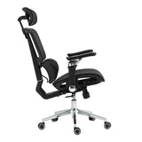 Scaun de birou ergonomic Jeffer, Mesh, Negru, 67x62x115-125 cm