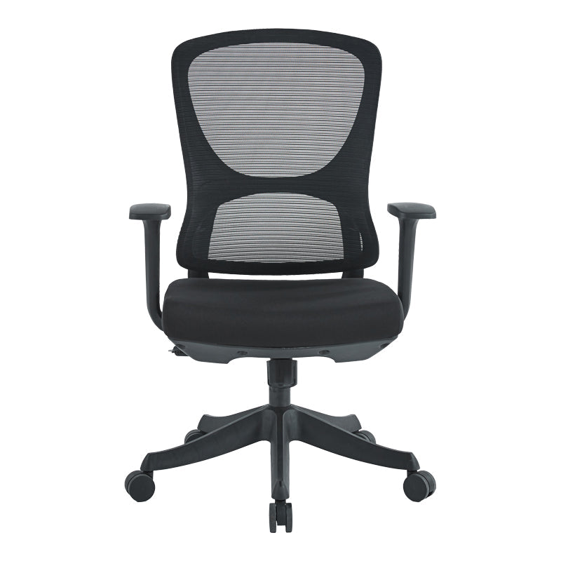 Scaun de birou Litulo, mesh, 51x51x106 cm - Negru