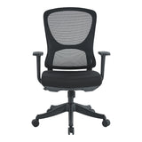 Scaun de birou Litulo, mesh, 51x51x106 cm - Negru