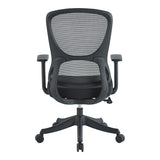 Scaun de birou Litulo, mesh, 51x51x106 cm - Negru