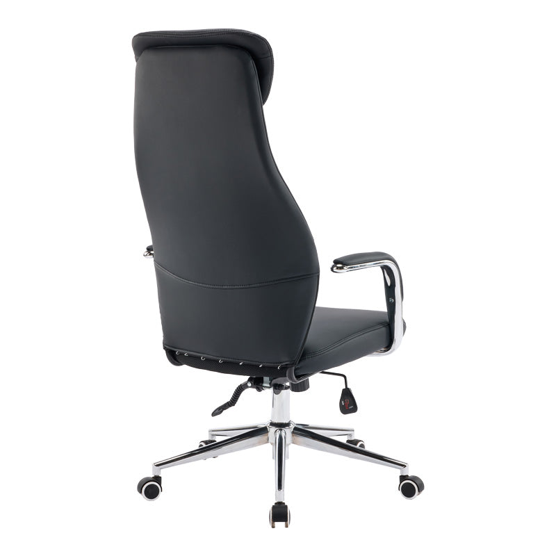 Scaun de birou managerial Ferka, piele PU, 64x71x128 cm - Negru