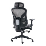 Scaun de birou ergonomic Mesgo, Modern/Metal, Negru-Gri, 68x67x110-136 cm