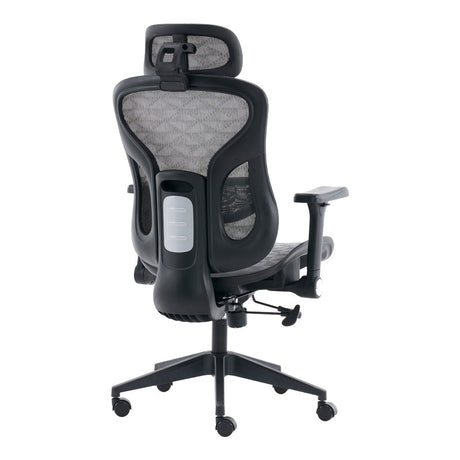 Scaun de birou ergonomic Mesgo, Modern/Metal, Negru-Gri, 68x67x110-136 cm