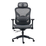 Scaun de birou ergonomic Mesgo, Modern/Metal, Negru-Gri, 68x67x110-136 cm