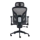 Scaun de birou ergonomic Mesgo, Modern/Metal, Negru-Gri, 68x67x110-136 cm