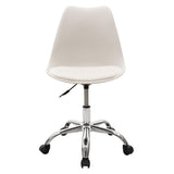 Scaun de birou Gaston II PP-PU, 48x57x80 cm - Alb
