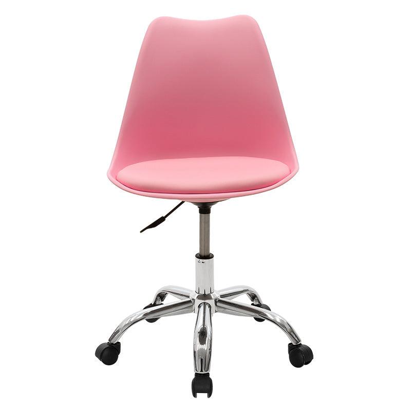 Scaun de birou Gaston II PP-PU, 48x57x80 cm - Roz