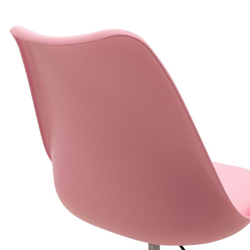 Scaun de birou Gaston II PP-PU, 48x57x80 cm - Roz