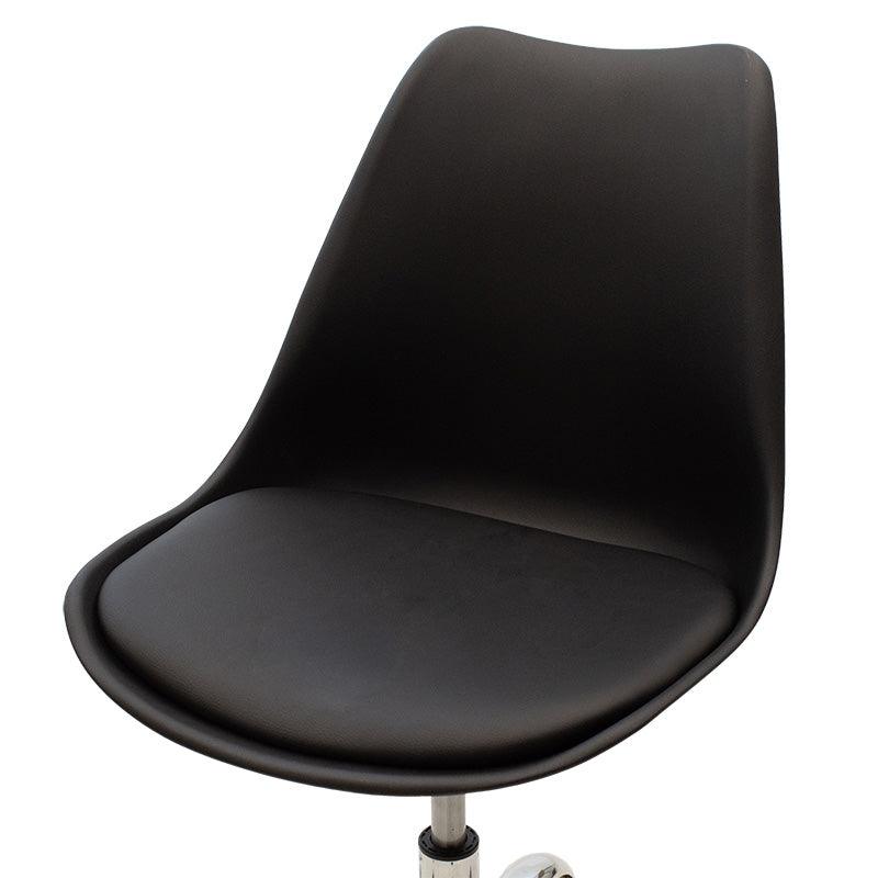 Scaun de birou Gaston II PP-PU, 48x57x80 cm - Negru