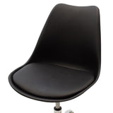 Scaun de birou Gaston II PP-PU, 48x57x80 cm - Negru