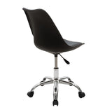 Scaun de birou Gaston II PP-PU, 48x57x80 cm - Negru