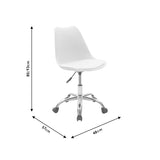 Scaun de birou Gaston II PP-PU, 48x57x80 cm - Negru
