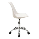 Scaun de birou Gaston II PP-PU, 48x57x80 cm - Alb
