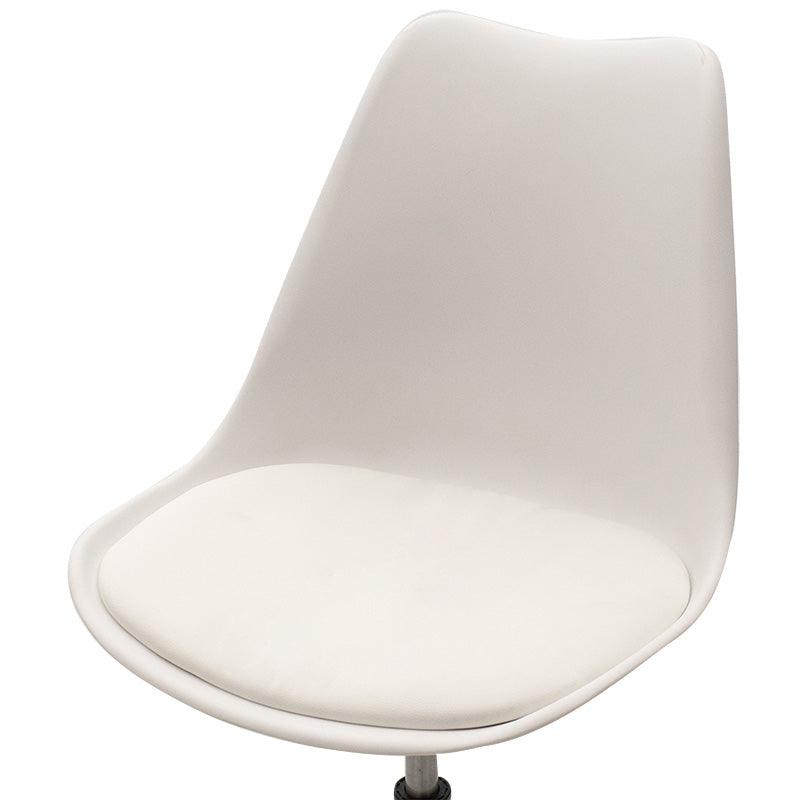 Scaun de birou Gaston II PP-PU, 48x57x80 cm - Alb