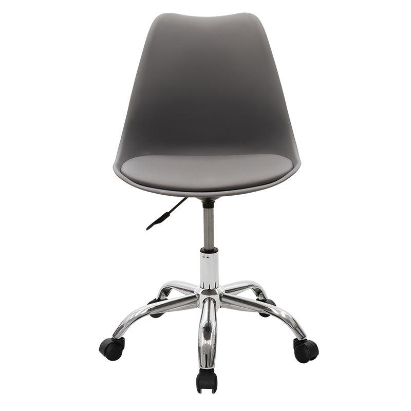 Scaun de birou Gaston II PP-PU, 48x57x80 cm - Gri