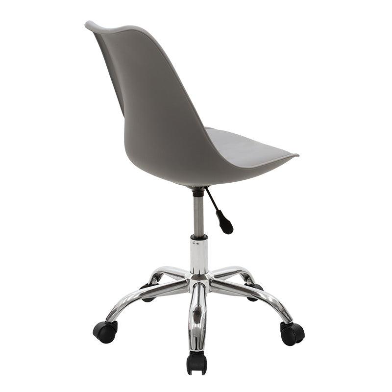 Scaun de birou Gaston II PP-PU, 48x57x80 cm - Gri