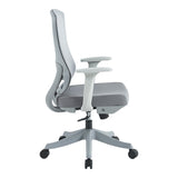 Scaun de birou Litulo, mesh, 51x51x106 cm - Gri