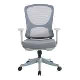 Scaun de birou Litulo, mesh, 51x51x106 cm - Gri