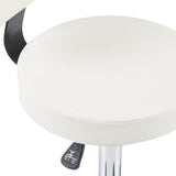 Scaun de birou Mafeshi cu rotile, Alb, 45x44x70-82 cm