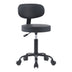 Scaun de birou Mafeshi cu rotile din piele ecologica pe, neagra, 45x44x70-82 cm