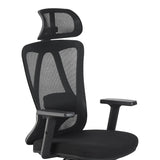 Scaun de birou Magida, Stofa, Negru