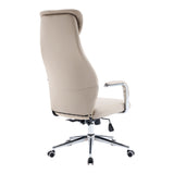 Scaun de birou managerial Ferka, piele PU, 64x71x128 cm - Bej