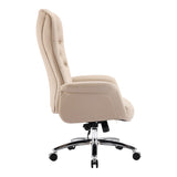 Scaun de birou managerial Kaline, piele PU, 69x79x123 cm - Bej