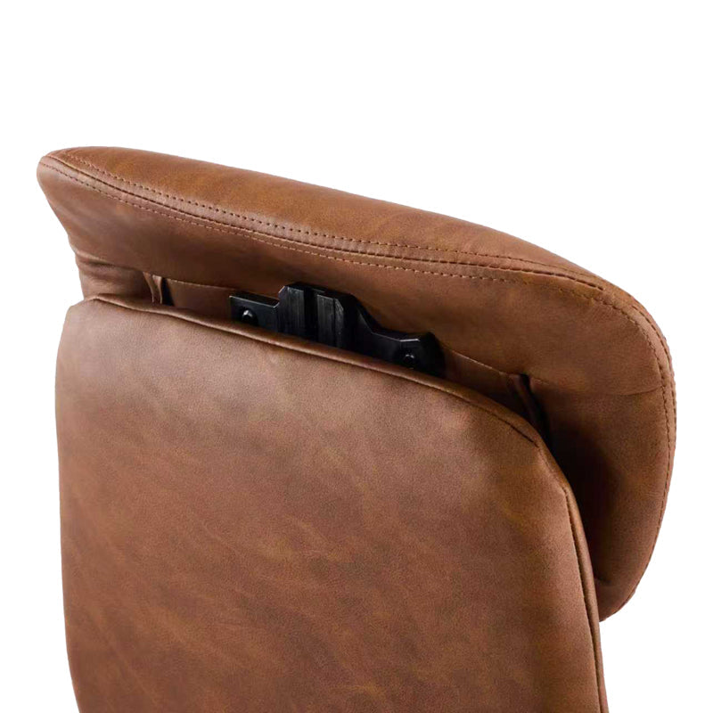 Scaun de birou managerial Ferka, piele PU, 64x71x128 cm - Maro