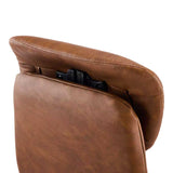 Scaun de birou managerial Ferka, piele PU, 64x71x128 cm - Maro