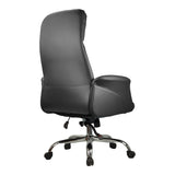 Scaun de birou managerial Derjio, piele PU, 68x66x115 cm - Negru